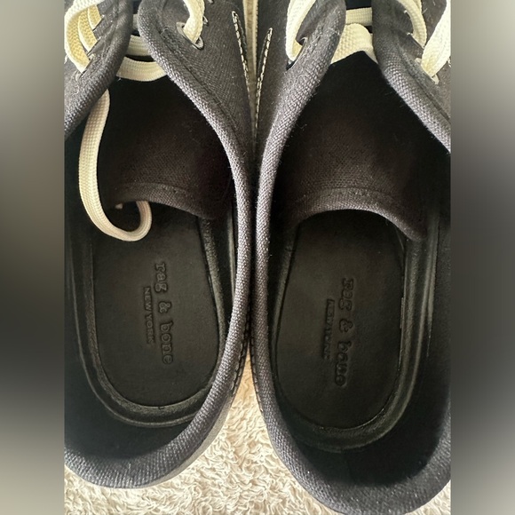 RAG & BONE Black Canvas Court Sneaker size 39 - Picture 6 of 8